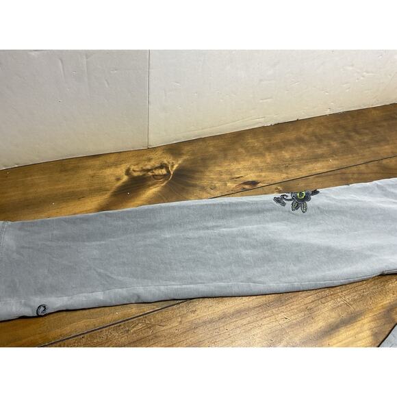 Vertigo Paris Sweat Pants Womens Size Small Gray Embroidered Floral - Picture 3 of 13